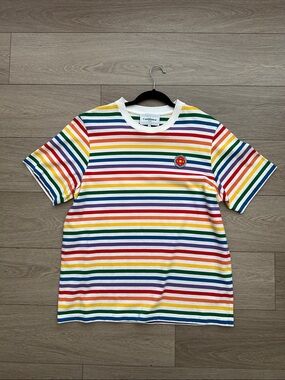 Classic Rainbow Stripe Short Sleeve Tee - Multicolor